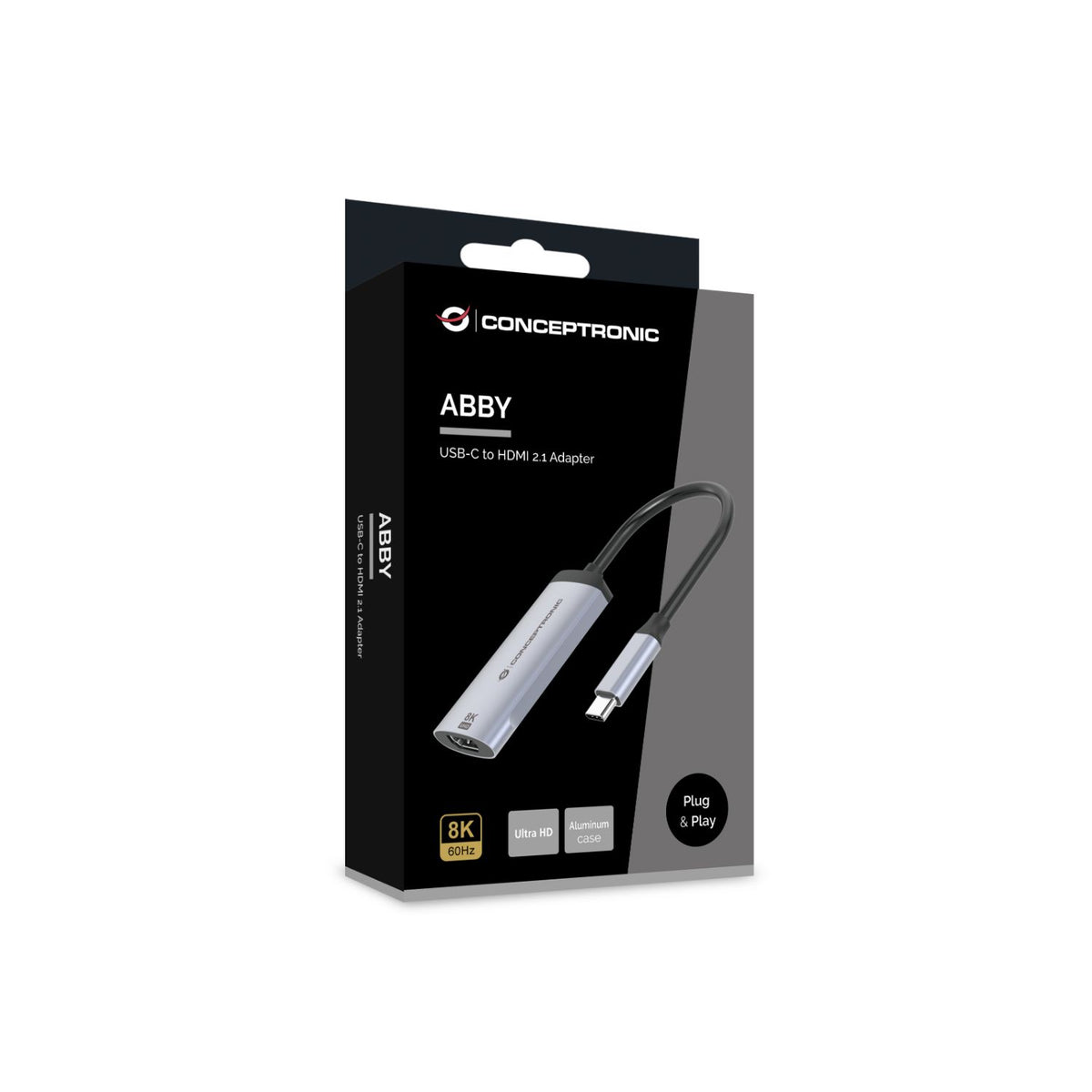 Adaptador CONCEPTRONIC USB-C a HDMI 8K Plata (ABBY23G)