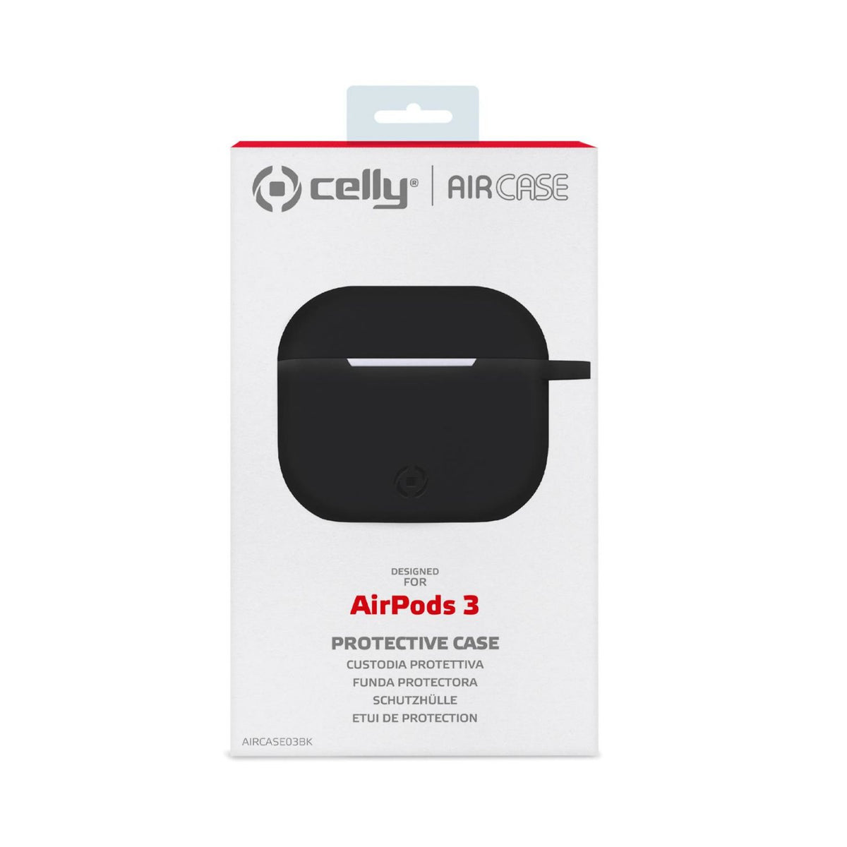Funda CELLY para Apple Airpods 3 Negra (AIRCASE03BK)