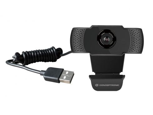 WebCam CONCEPTRONIC FHD USB Micrófono Negra (AMDIS01B)