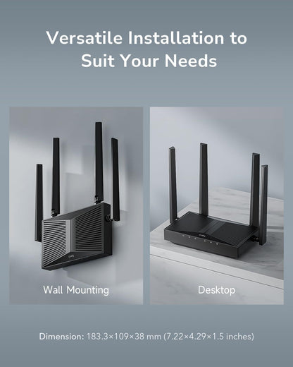 Pto Acceso CUDY 1xRJ45 WiFi 6 Dual Band Negro (AP3000D)