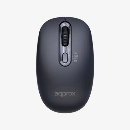Ratón Approx Óptico Wireless 1600dpi Negro (APPXM200)