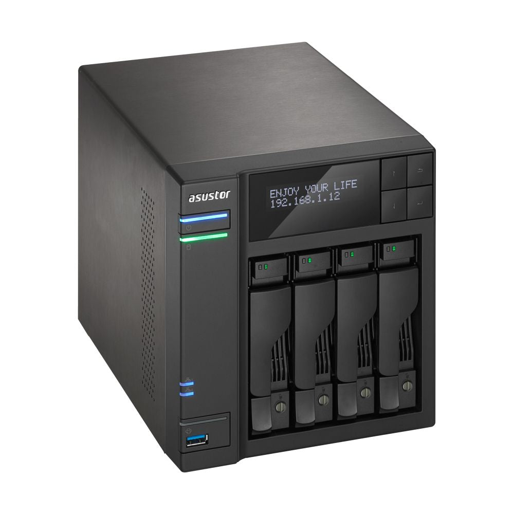 NAS Asustor DDR3 2Gb SATA2/3 4 Bahías Negro (AS7004T)