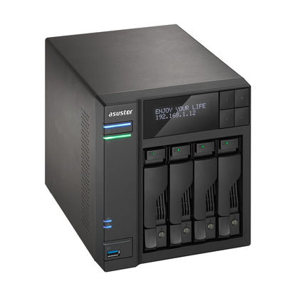 NAS Asustor DDR3 2Gb SATA2/3 4 Bahías Negro (AS7004T)