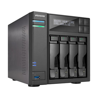 NAS Asustor DDR3 2Gb SATA2/3 4 Bahías Negro (AS7004T)