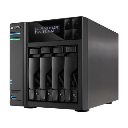 NAS Asustor DDR3 2Gb SATA2/3 4 Bahías Negro (AS7004T)