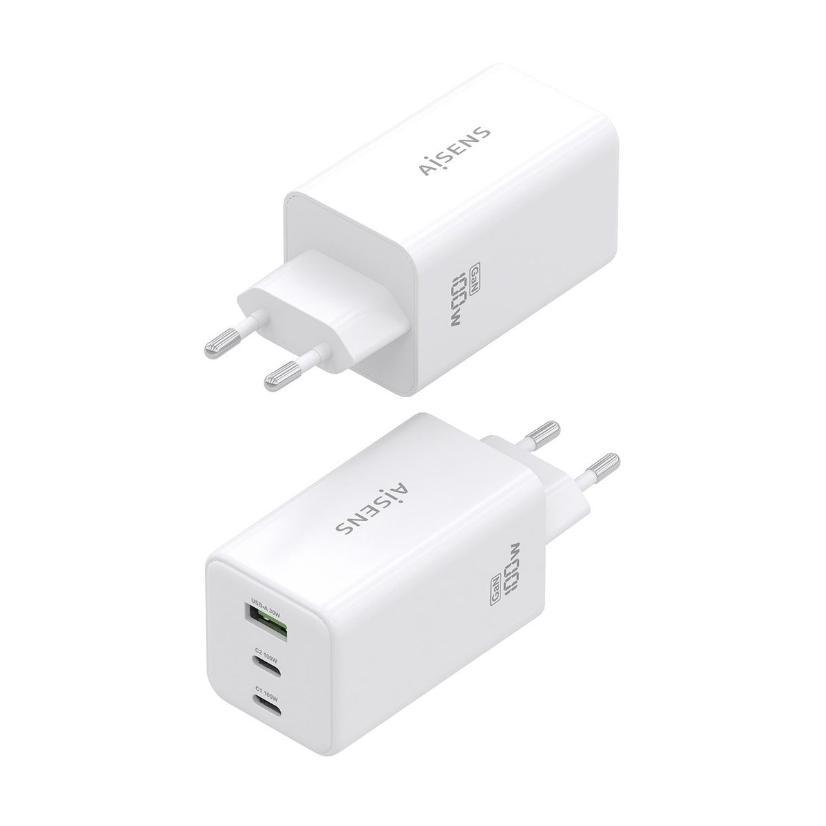 Cargador AISENS 100W 1xUSB-A 2xUSB-C (ASCH-100W3P051-W)