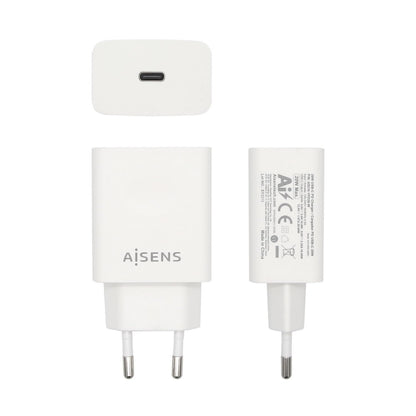 Cargador Pared AISENS 20W 1xUSB-C Blanco (ASCH-1PD20-W)