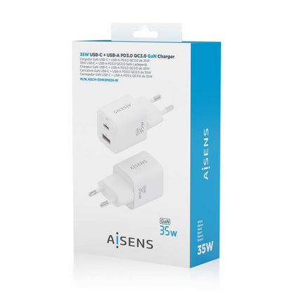 Cargador de Pared AISENS 35W Blanco (ASCH-35W2P024-W)