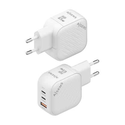 Cargador Pared AISENS USB-A 2USB-C 65W(ASCH-65W3P026-W)