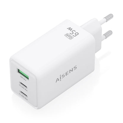 Cargador AISENS 65W 2xUSB-C 1xUSB-A (ASCH-65W3P072-W)