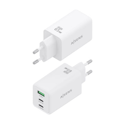 Cargador AISENS 65W 2xUSB-C 1xUSB-A (ASCH-65W3P072-W)
