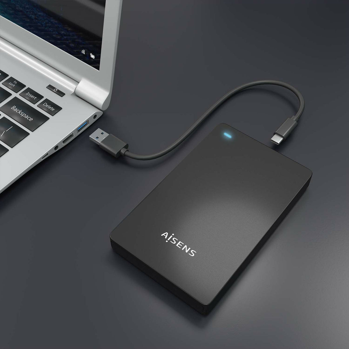Caja Externa AISENS 2.5" SATA USB-C Negra (ASE-2542B)