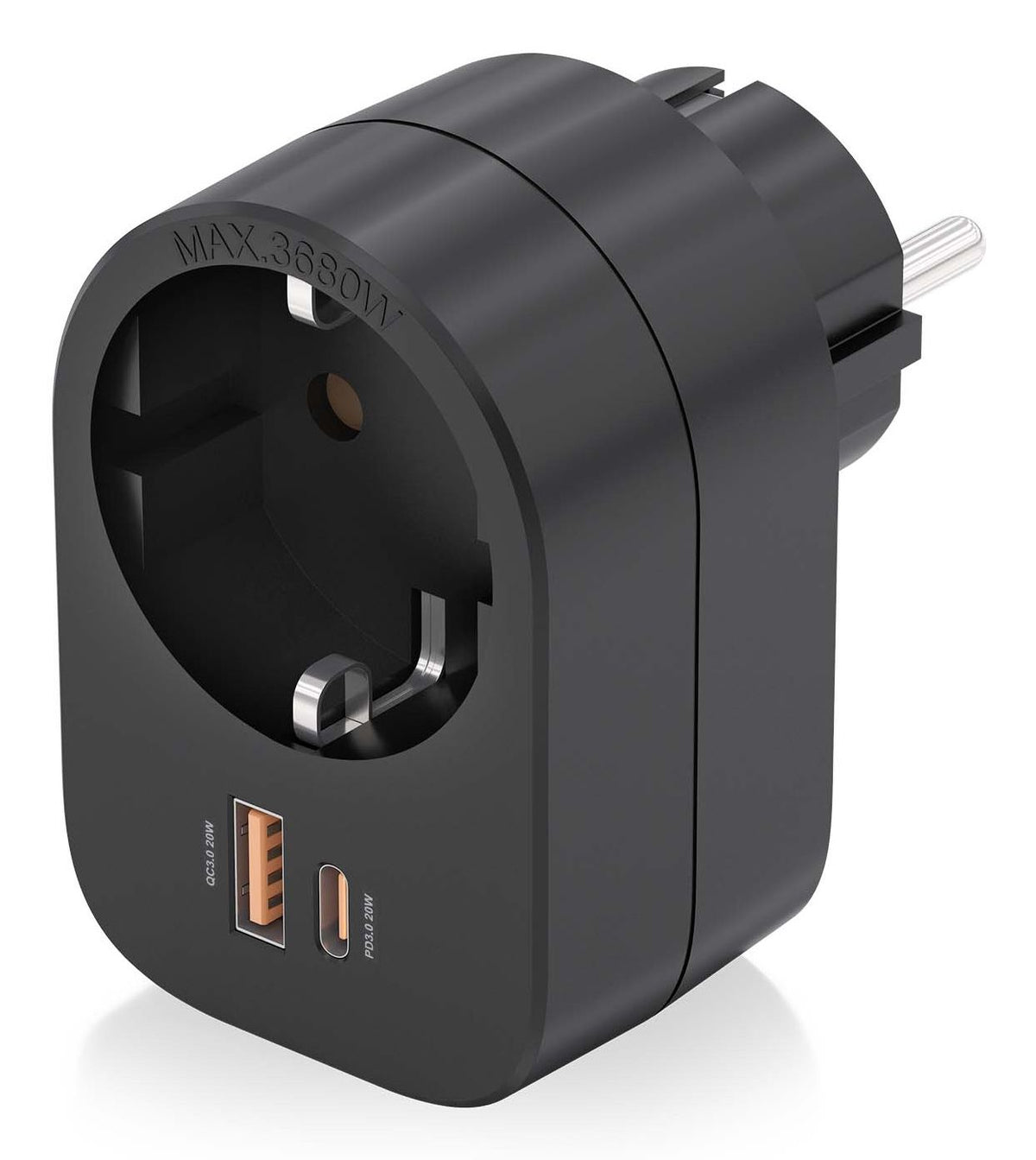 Enchufe AISENS 1Toma 1Usb-C 1Usb-A (ASPS-1A1C07-BK)