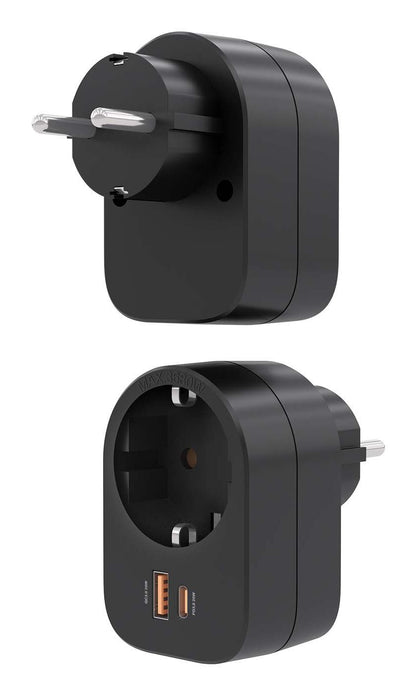 Enchufe AISENS 1Toma 1Usb-C 1Usb-A (ASPS-1A1C07-BK)
