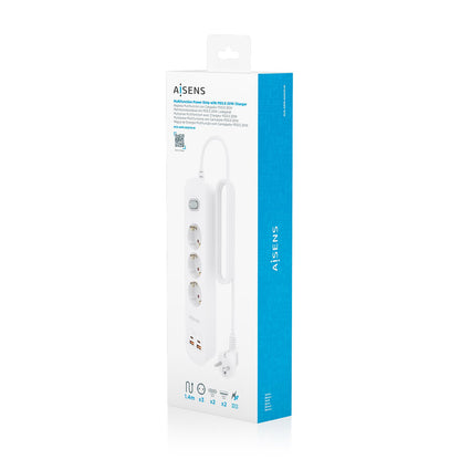 Regleta Aisens 3Tomas 2Usb-C 2Usb-A (ASPS-2A2C10-W)
