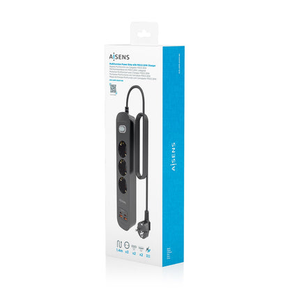 Regleta Aisens 3Tomas 2Usb-C 2Usb-A (ASPS-2A2C11-BK)