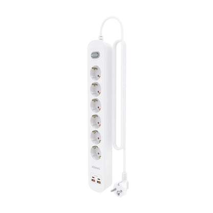 Regleta Aisens 6Tomas 2Usb-C 2Usb-A (ASPS-2A2C16-W)