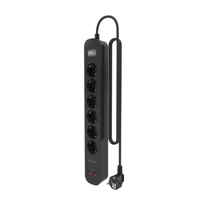 Regleta Aisens 6Tomas 2Usb-C 2usb-A (ASPS-2A2C17-BK)