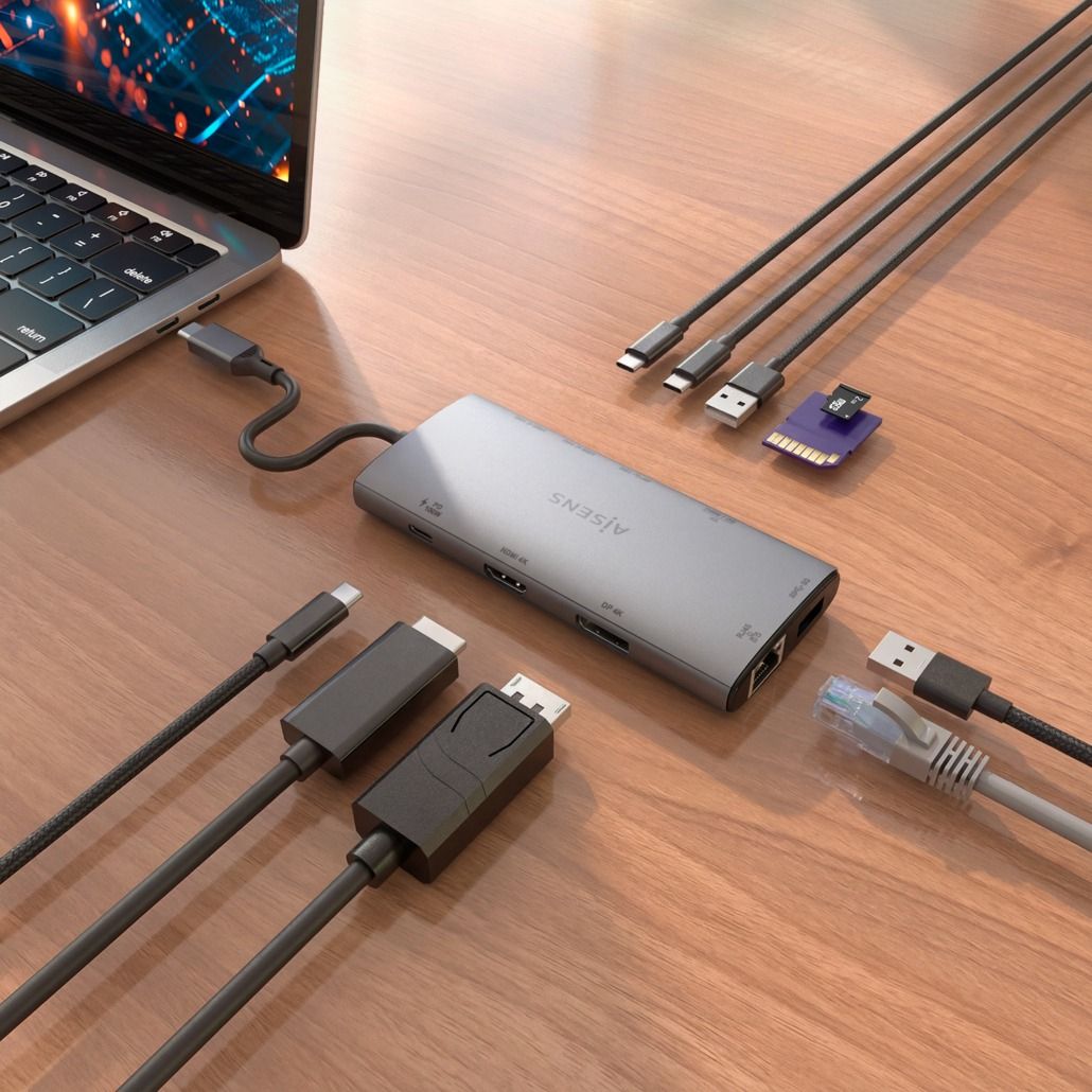 Docking AISENS 10en1 USB-C Gris