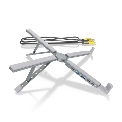 Soporte Mesa AISENS + Docking 4en1 Gris (ASUC-4P021-GR)