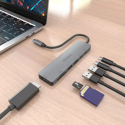 Docking AISENS USB-C a USB-A/C/HDMI