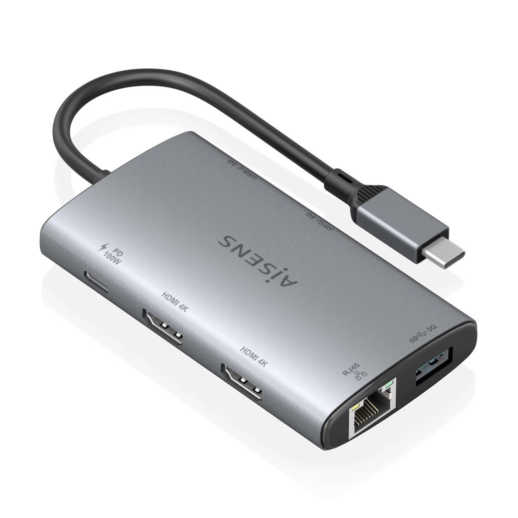 Docking AISENS USB-C a USB/HDMI/RJ45