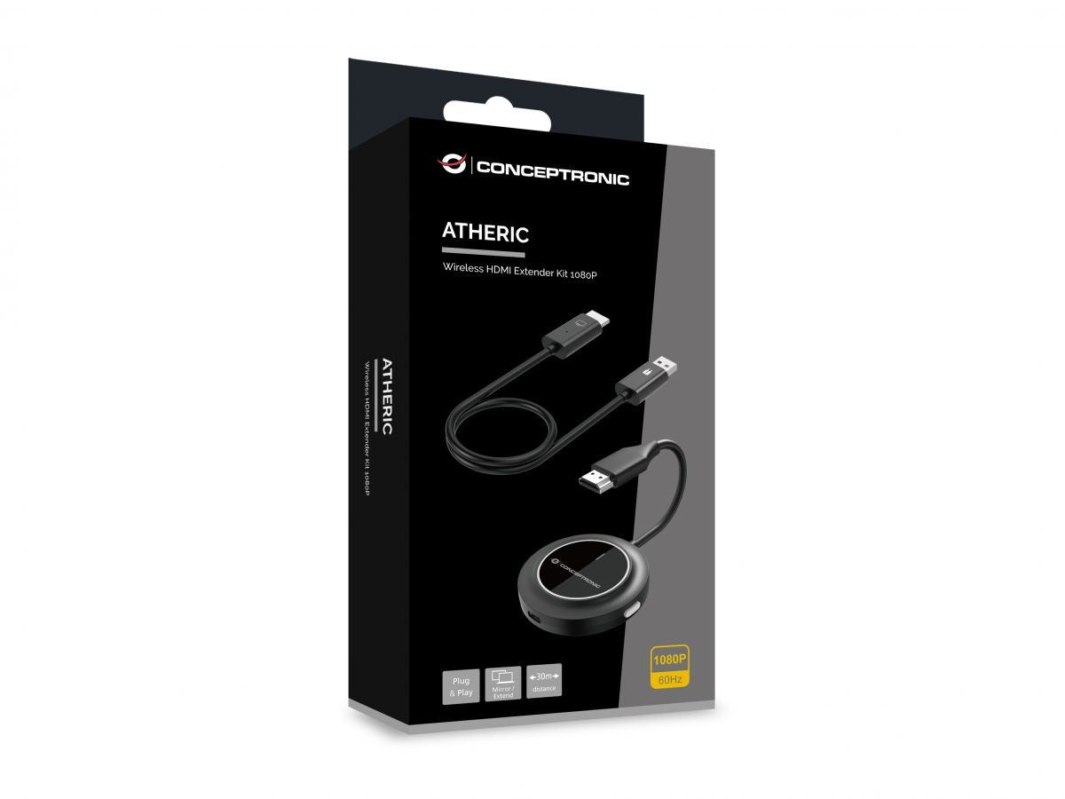 Transmisor CONCEPTRONIC 1080p HDMI Negro (ATHERIC02B)