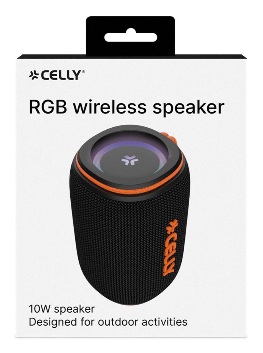 Altavoz CELLY 10W RGB Wireless USB-C Negro (AURA10WOR)