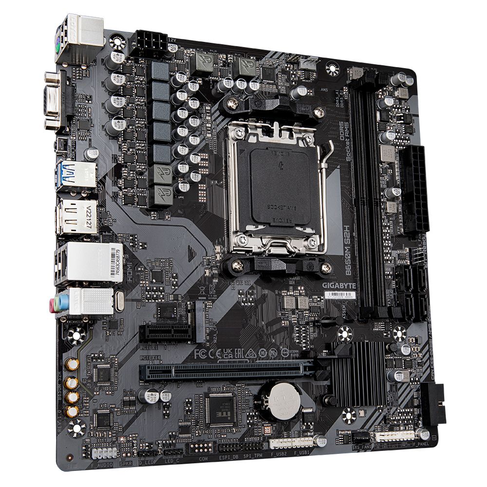 GIGABYTE B650M S2H: (AM5) 2DDR5 VGA HDMI DP RJ45 mATX