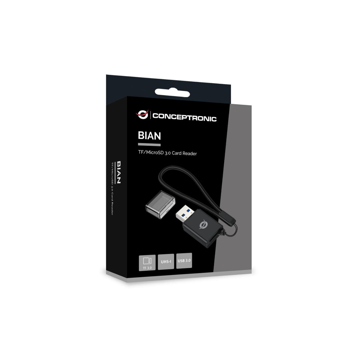 Lector Tarjetas CONCEPTRONIC USB-A 3.0 Negro (BIAN07B)