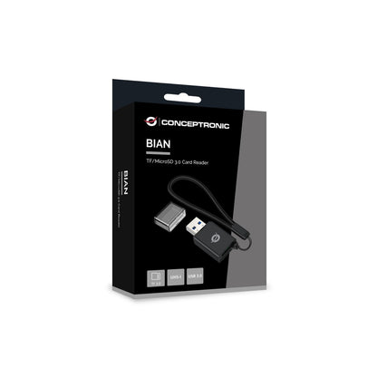 Lector Tarjetas CONCEPTRONIC USB-A 3.0 Negro (BIAN07B)