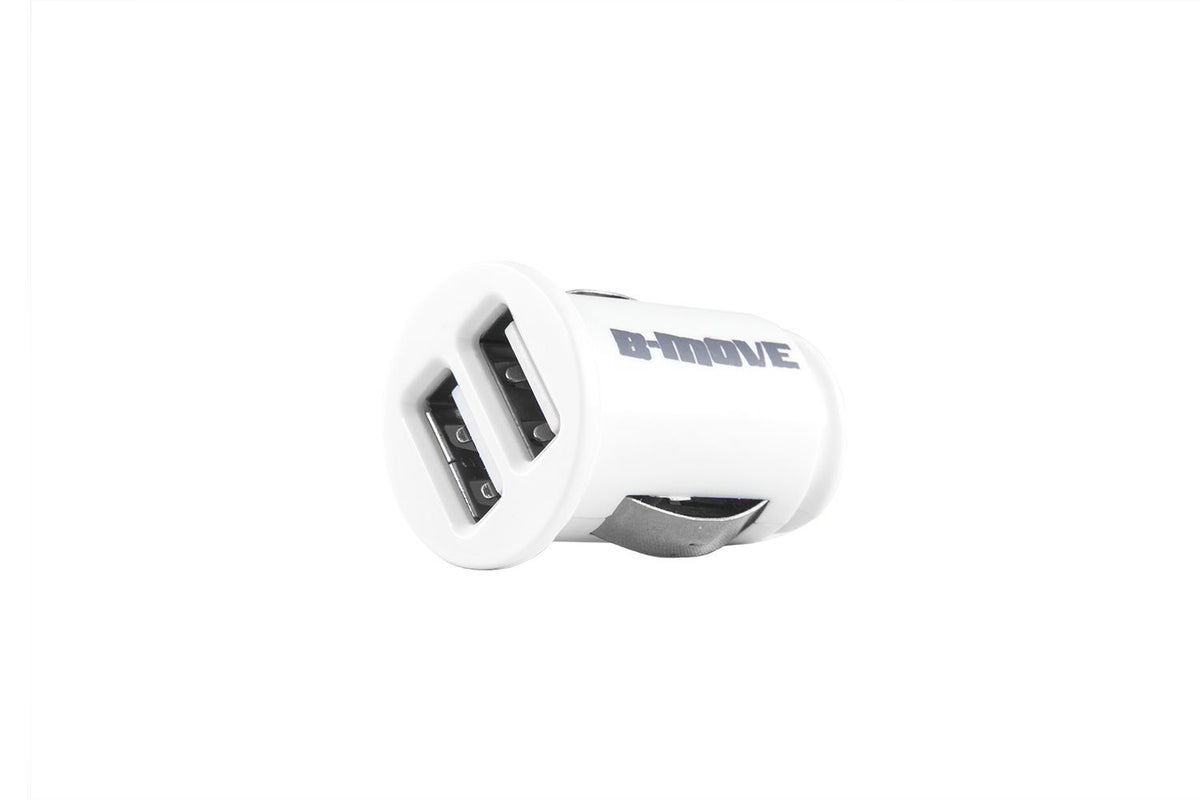 Cargador de Coche B-MOVE 2xUSB-A 2.0 Blanco (BM-USB02)