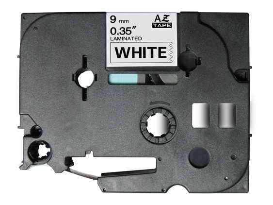 Brother TZe221 Generic Laminated Label Tape - Black Text on White Background - 9mm Width x 8 Meters