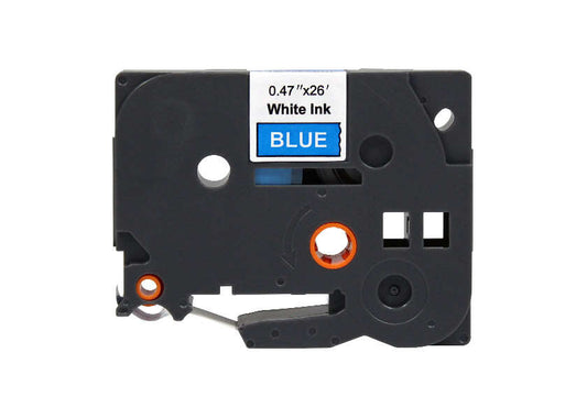 Brother TZe535 Generic Laminated Label Tape - White Text on Blue Background - Width 12mm x 8 meters