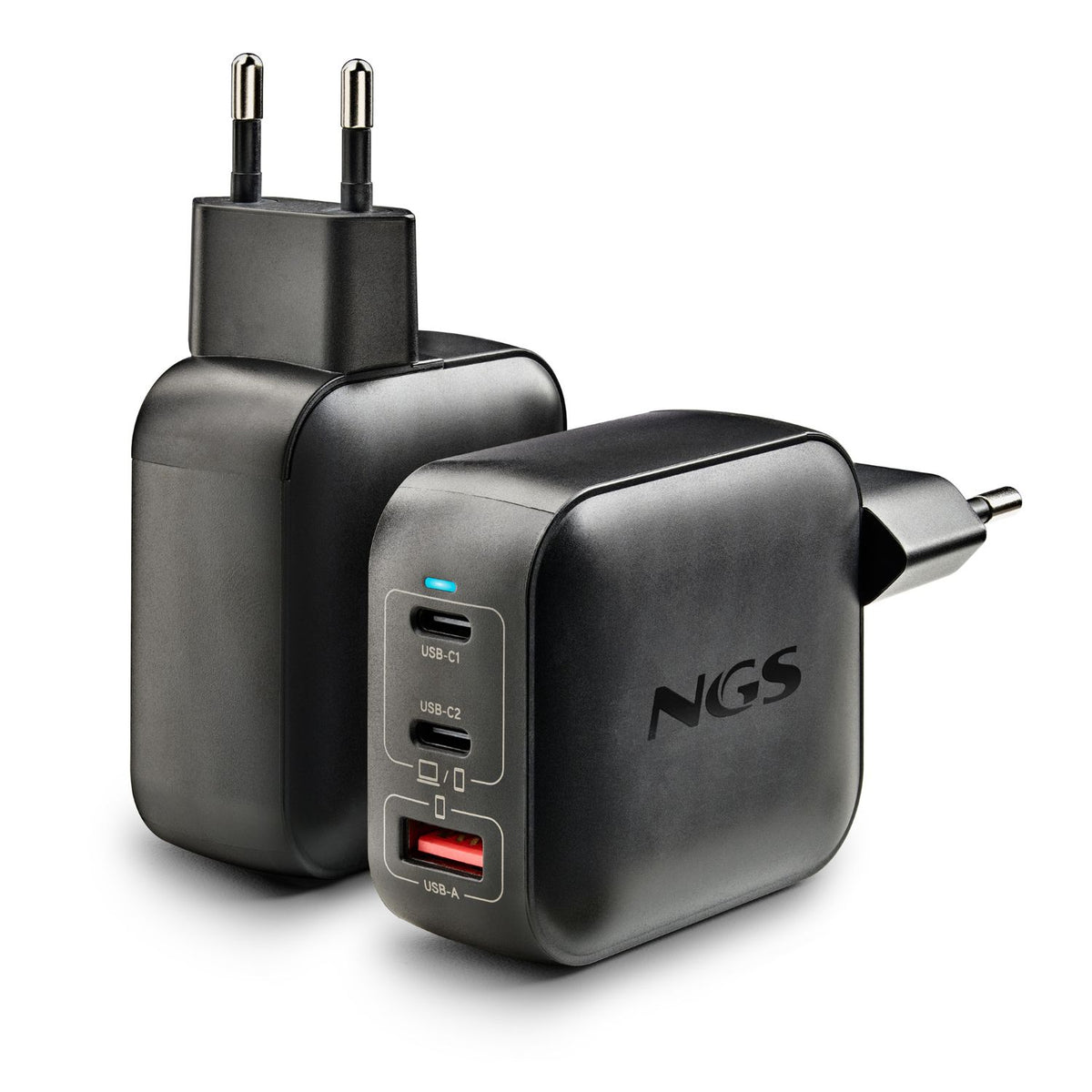 Cargador NGS 2xUSB-C 1xUSB-A 100W Negro (BUD100WTINY)