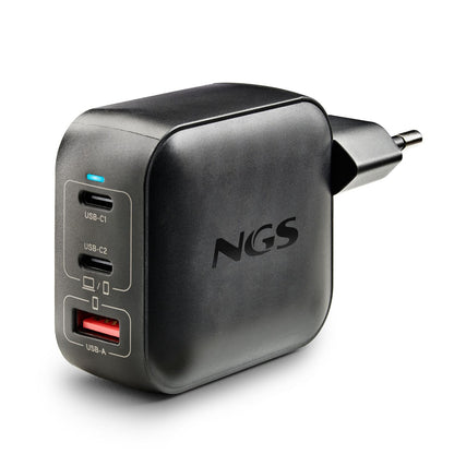 Cargador NGS 2xUSB-C 1xUSB-A 100W Negro (BUD100WTINY)