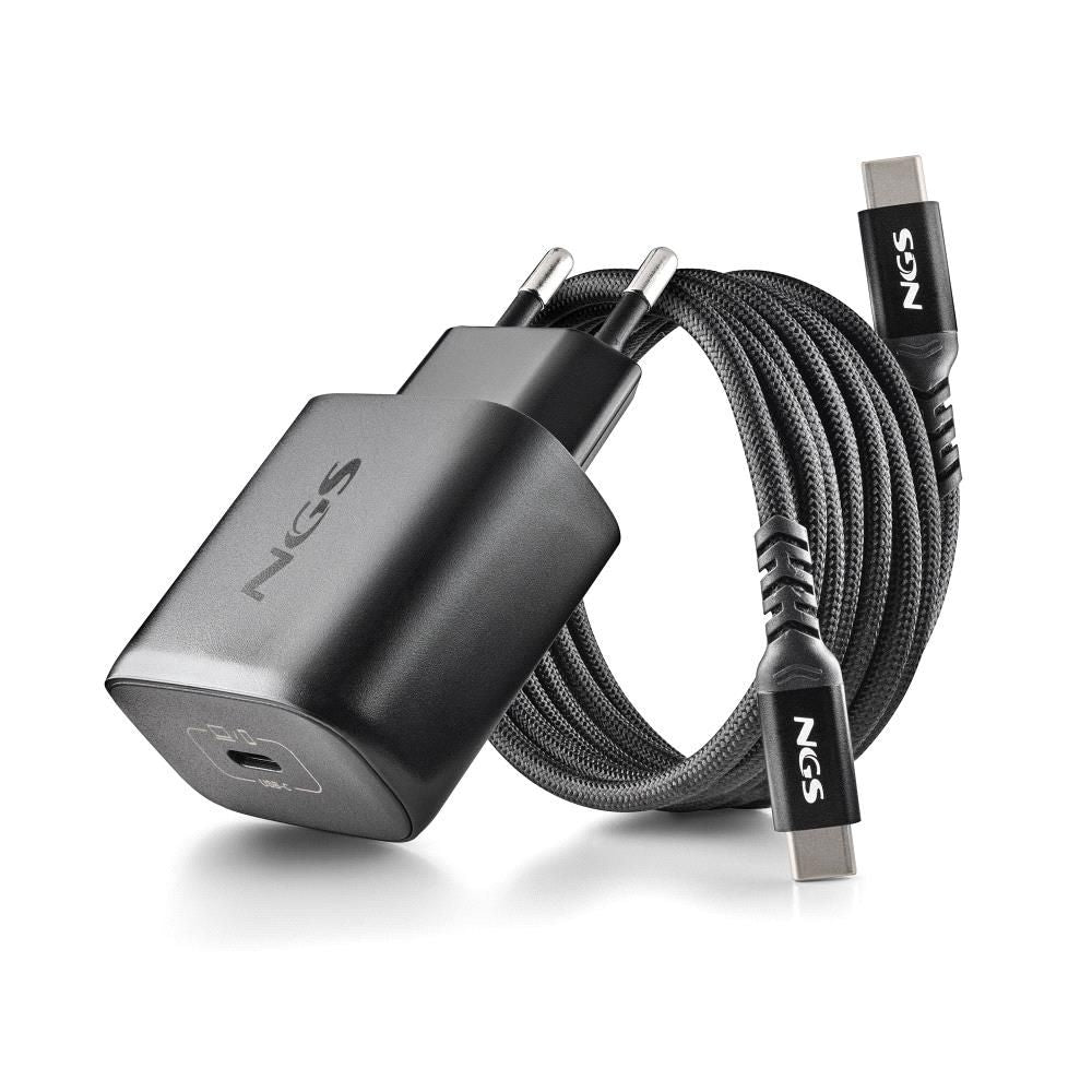 Cargador de Pared NGS GaN 45W 1xUSB-C Negro (BUD45W-C)