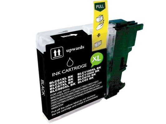 BULK - Brother LC980XL/LC1100XL/LC985XL Black Generic Ink Cartridge - Replaces LC980BK/LC1100BK/LC985BK
