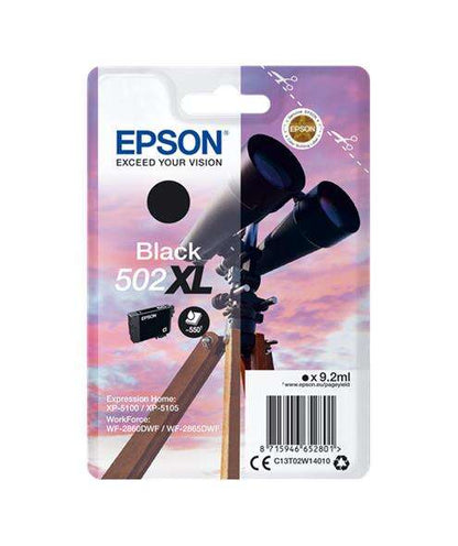 Epson 502XL Negro Cartucho de Tinta Original - C13T02W14010. 550 Paginas