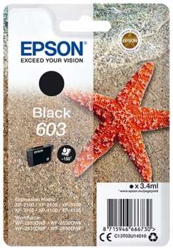 Epson 603 Negro Cartucho de Tinta Original - C13T03U14010. 150 Paginas