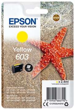 Epson 603 Amarillo Cartucho de Tinta Original - C13T03U44010. 130 Paginas