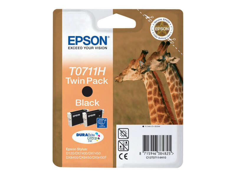 Epson T0711H Black Original Ink Cartridge - C13T07114H10