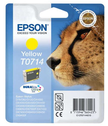 Epson T0714 Yellow Original Ink Cartridge - C13T07144012
