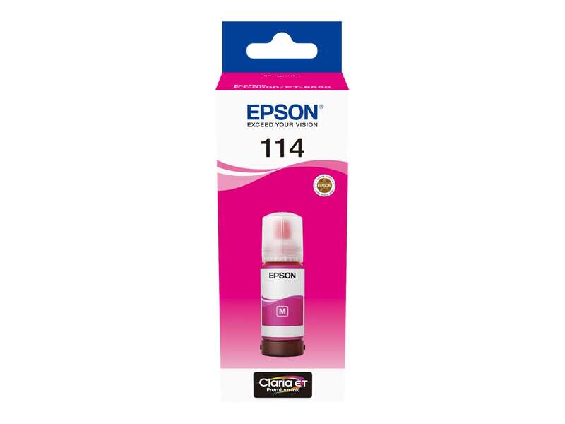 Epson 114 Magenta Original Pigmented Ink Bottle - C13T07B340