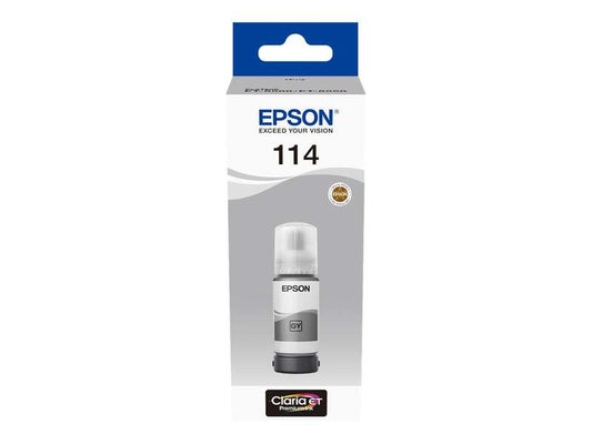 Epson 114 Gray Original Pigmented Ink Bottle - C13T07B540