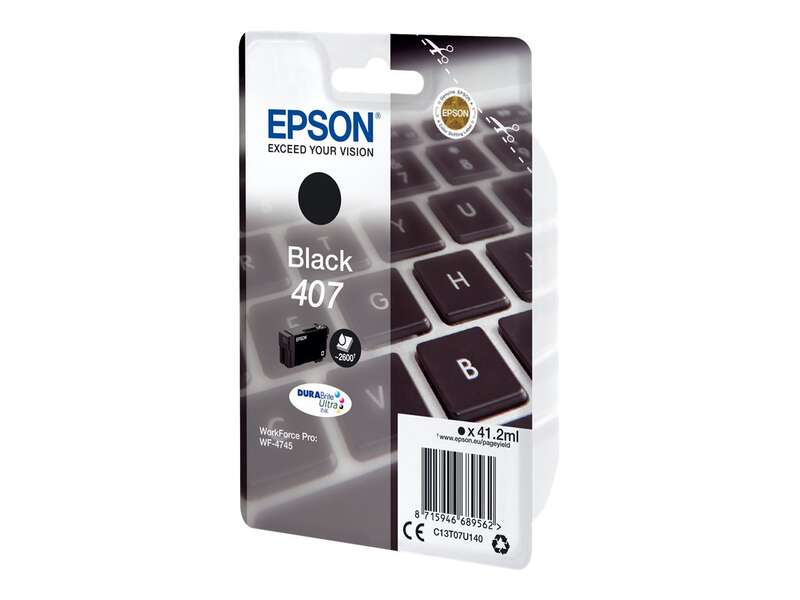 Epson 407 Black Original Ink Cartridge - C13T07U140
