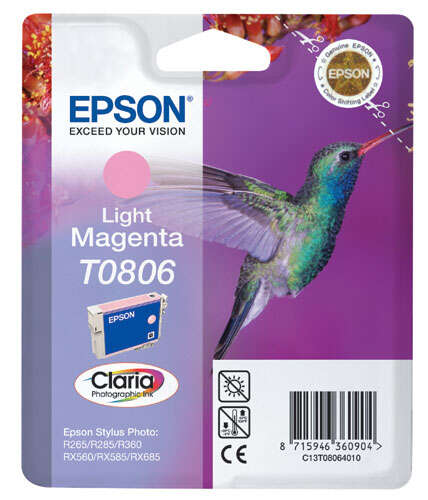 Epson T0806 Magenta Light Original Ink Cartridge - C13T08064011