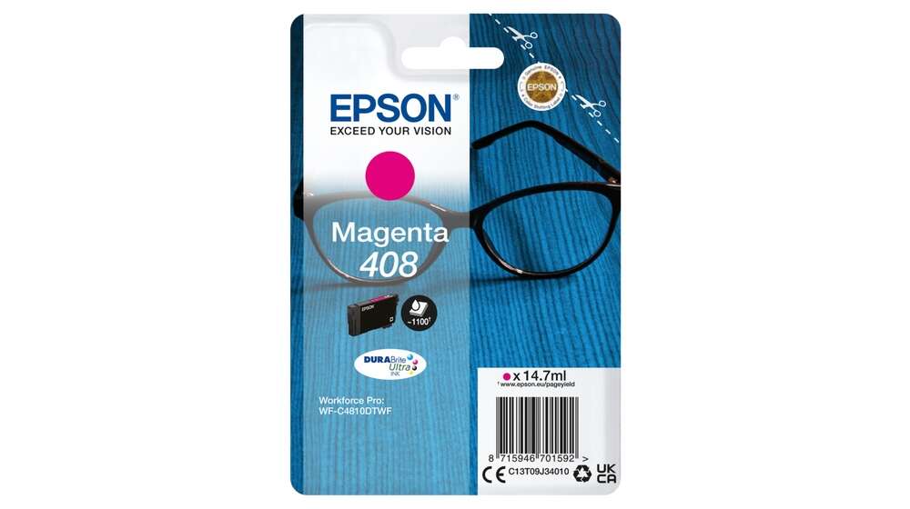 Epson 408 Magenta Original Ink Cartridge - C13T09J34010