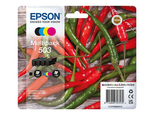 Epson 503 Original Ink Cartridge Pack of 4 - C13T09Q64010