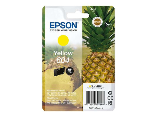 Epson 604 Yellow Original Ink Cartridge - C13T10G44010